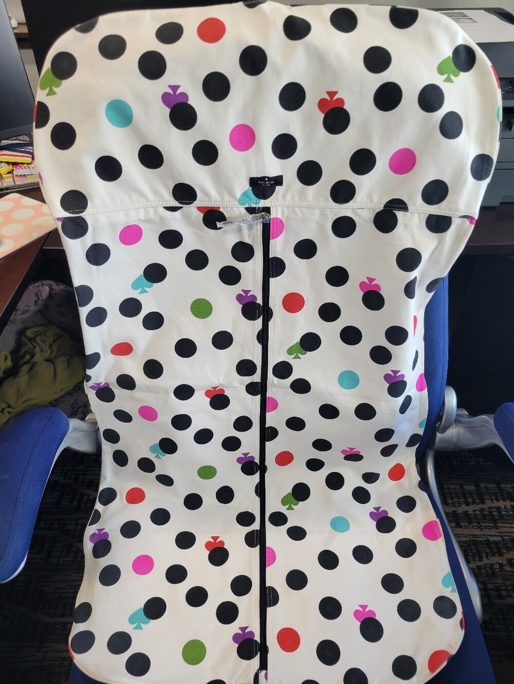 Kate Spade Polka Dot Clothes Bag with Colorful Accents
